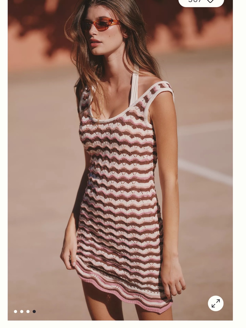 LSPACE Sunchaser Cotton Knit Mini Dress